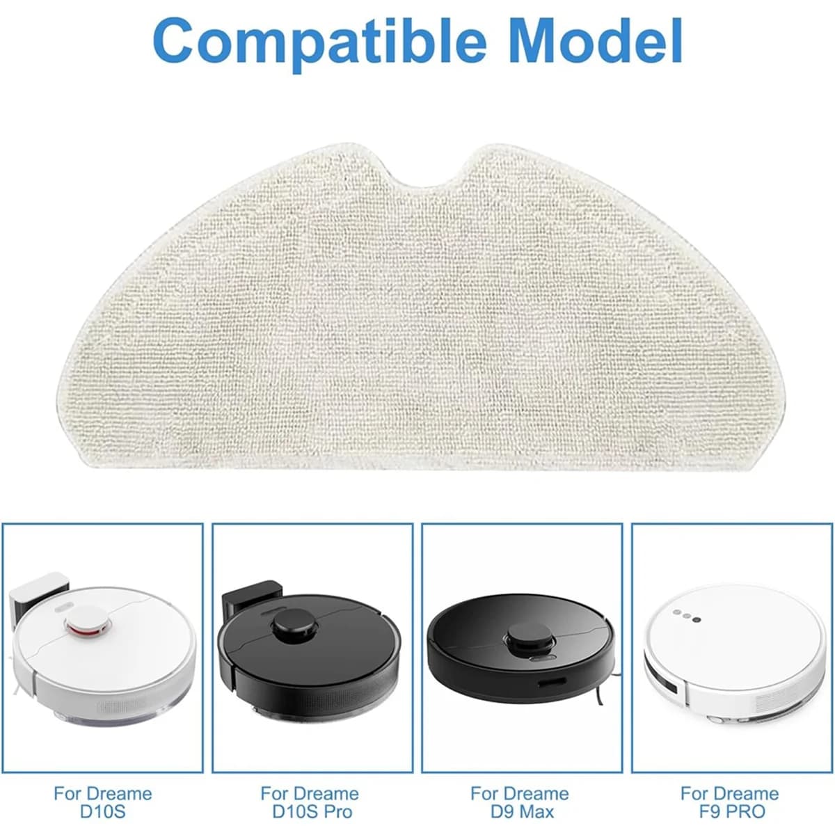 Tampons de vadrouille de rechange pour aspirateur robot Dreame, tampon de vadrouille lavable et réut
