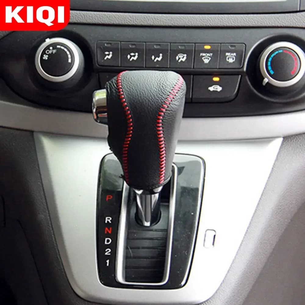 KIQI AT – collier de Protection pour pommeau de levier de vitesse en cuir, pour Honda CRV CR-V 2007 