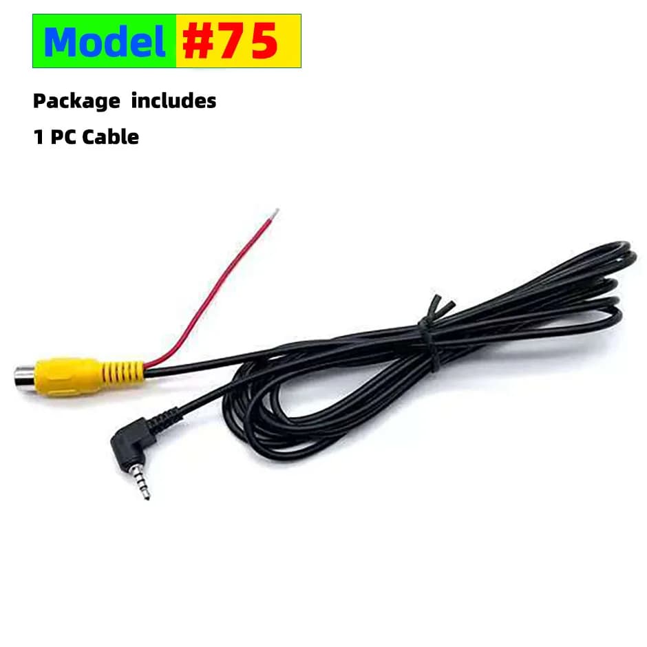 QXNY câble de connexion de caméra de recul RCA à 2.5mm câble convertisseur AV vue arrière de voiture