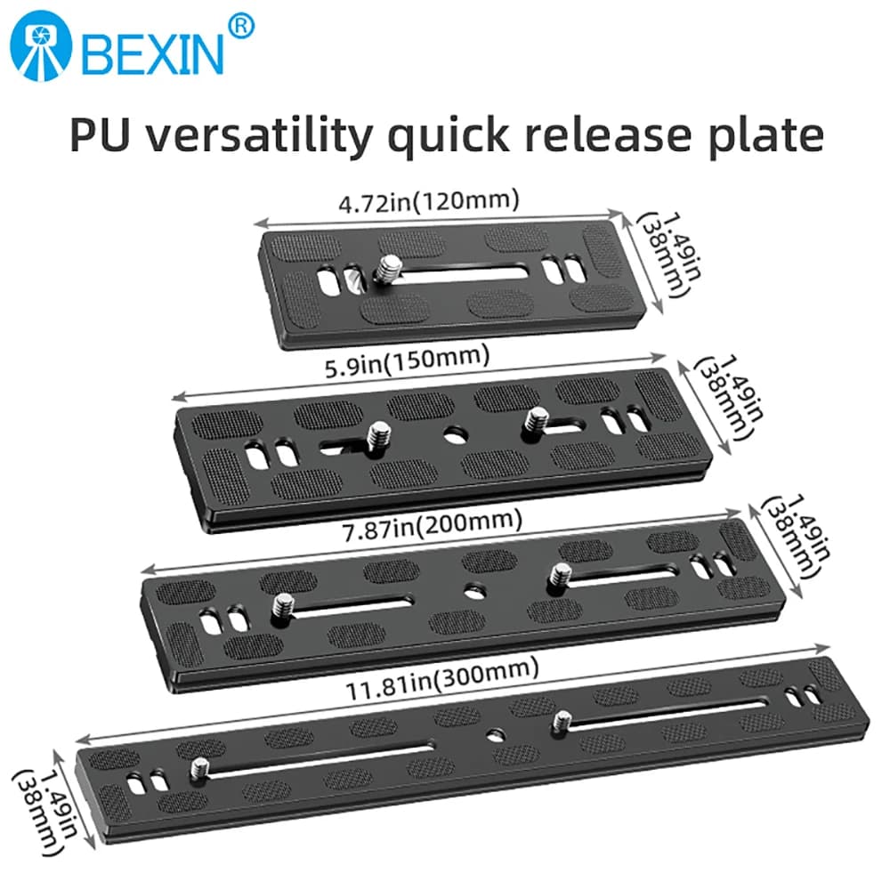 BEXIN – adaptateur universel de montage sur trépied, plaque à dégagement rapide en alliage d'alumini