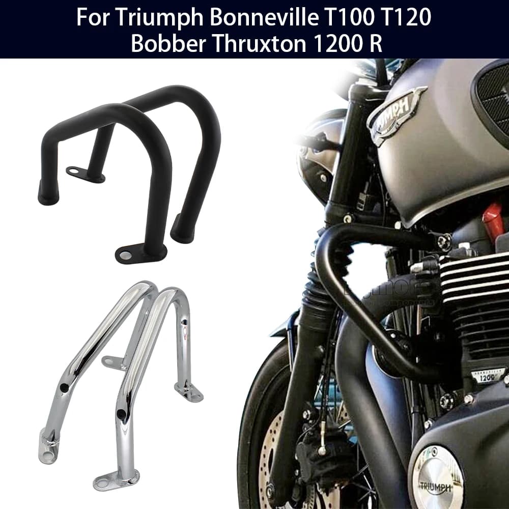 Barre de Protection de Moteur pour Triumph Bonneville T100 T120 Bobber Thruxton 1200 R Street Cup Tw
