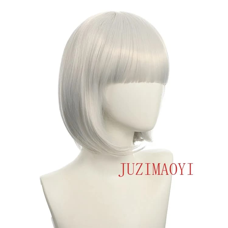 Perruque synthétique Bob courte d'halloween pour femmes, avec frange, Blonde ombrée rose, Cosplay Lo