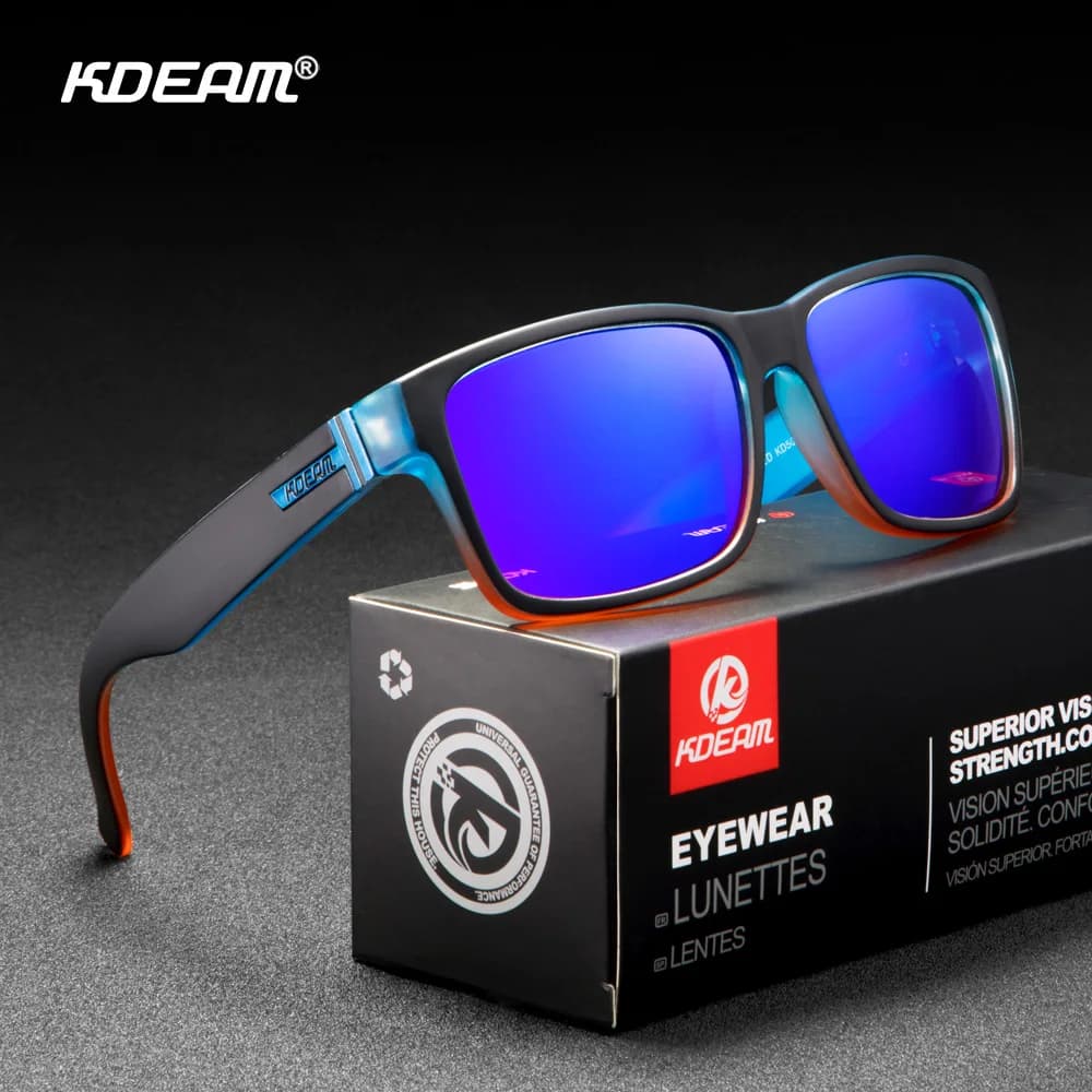 KDEAM Revamp de Sport hommes lunettes de soleil polarisées couleurs choquantes lunettes de soleil co