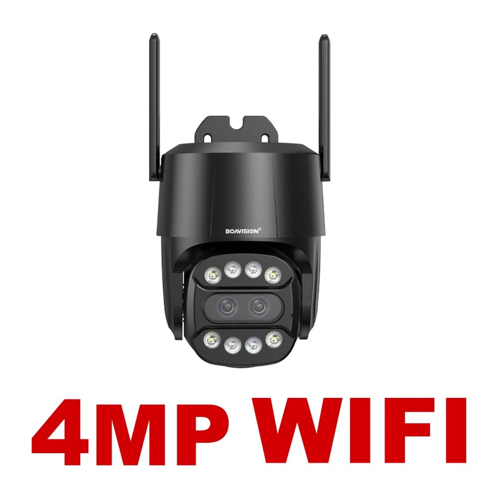 Caméra IP Wifi/4G carte Sim PTZ 4MP 8MP double objectif 2.8mm-8mm 10X Zoom extérieur AI suivi humain