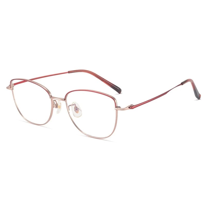 YIMARUILI Ultra léger alliage de titane femmes oeil de chat lunettes cadre mode tendance papillon op