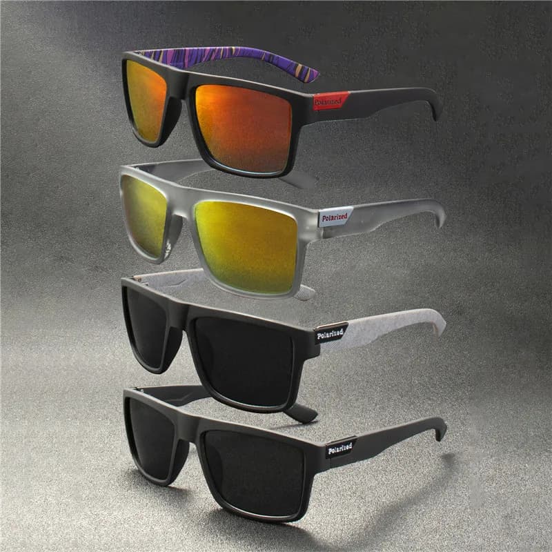 Lot de 5 Lunettes de Soleil Polarisées de Luxe pour Hommes et Femmes, Monture Carrée Tendance, Style