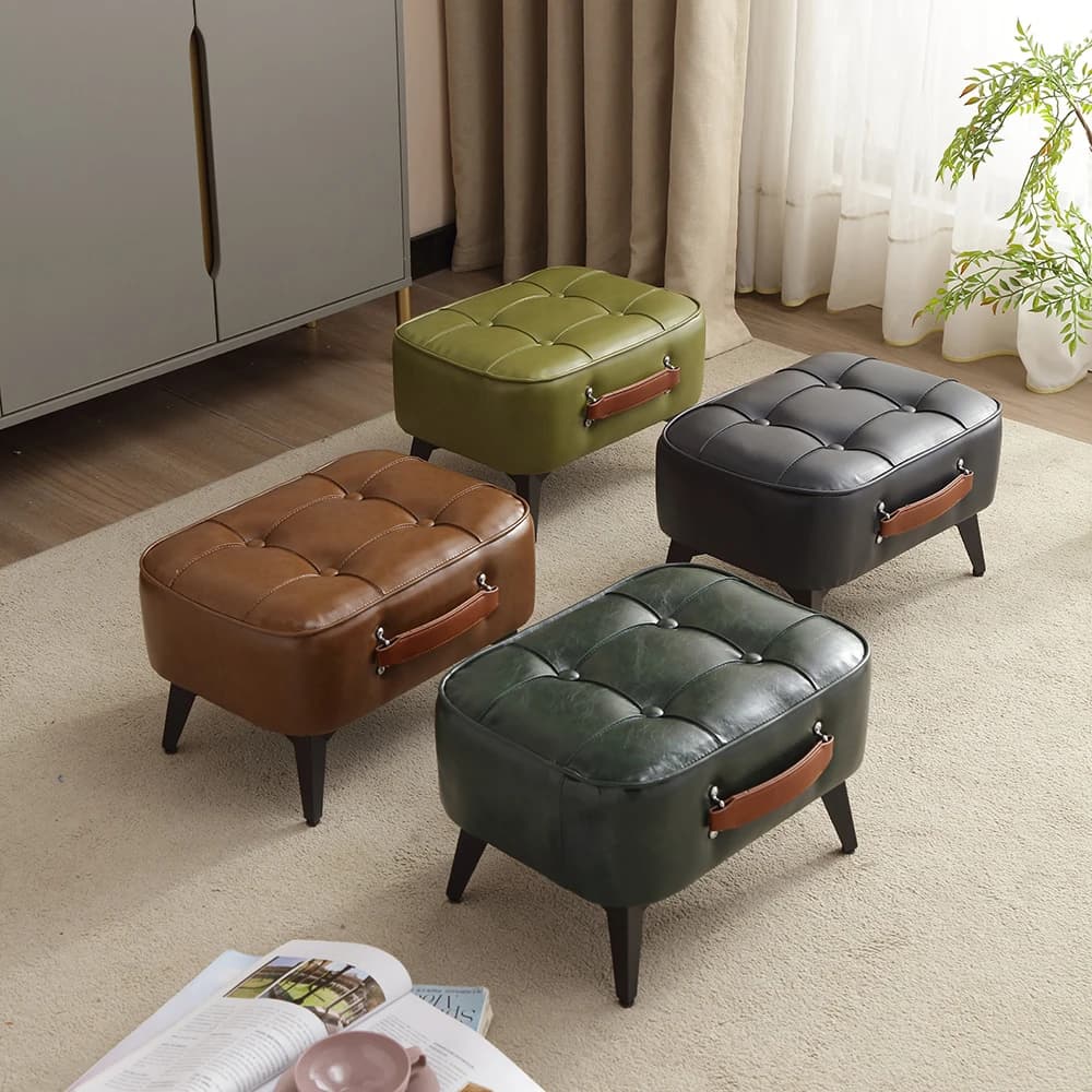 Tabouret court minimaliste 1 pièce, canapé court Super doux et peu encombrant, banc à chaussures dom