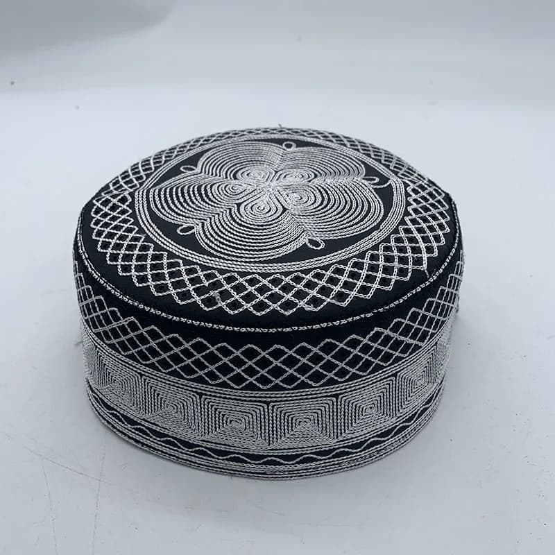 Islam hommes chapeaux musulmans coton broderie arabe hommes chapeau de prière musulman Turban homme 