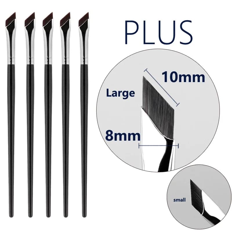 Brosse Eyeliner à lame améliorée, brosse à sourcils plate Ultra fine à Angle fin sous les yeux, bros