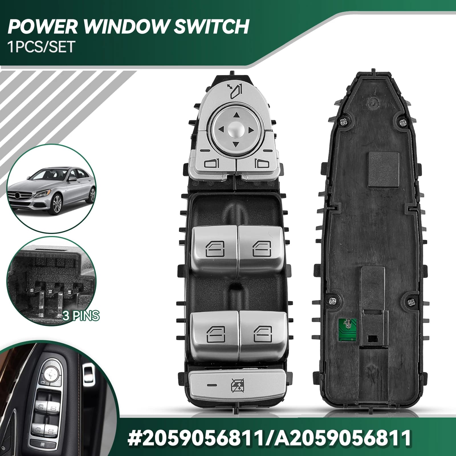 A 2229056800   A 2059056811 2229056800 2059056811   Interrupteur de vitre électrique pour Mercedes-b