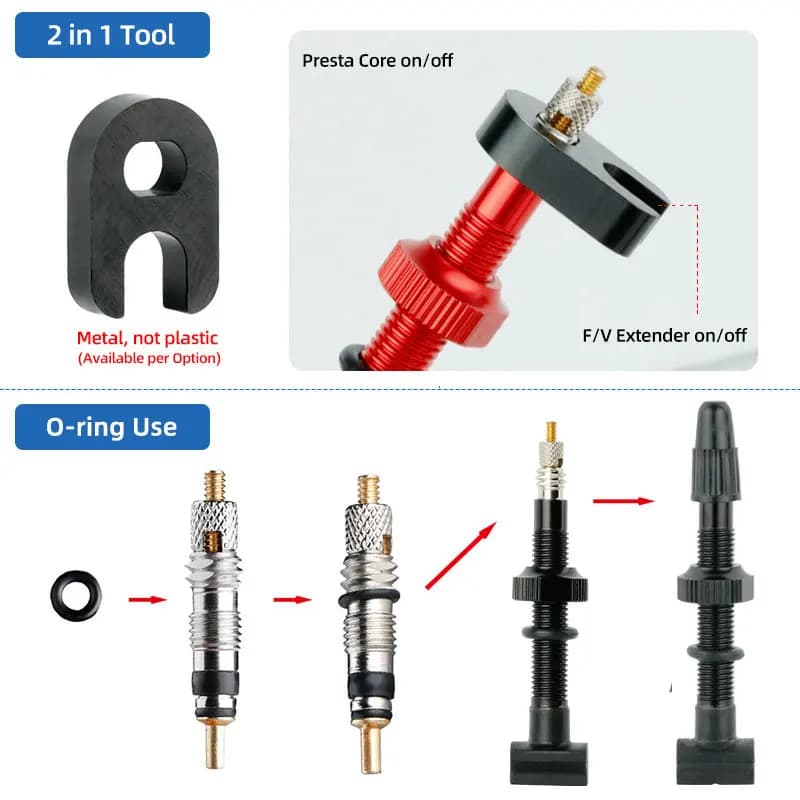 Deemount noyau de Valve Presta de qualité supérieure 2/6/12 pièces en laiton CNC FV vtt Tubes de vél