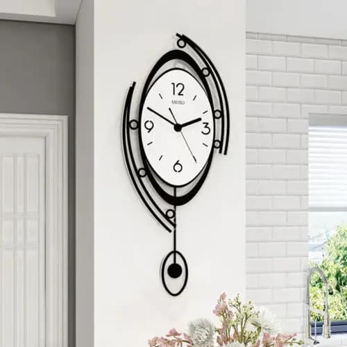 Horloge murale nordique moderne 3D créative, décor artistique pour salon et chambre à coucher, nouve