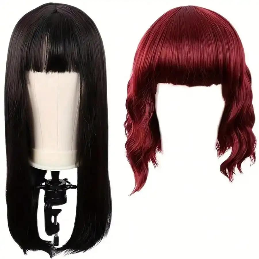 Tête de Mannequin de 22 pouces avec support, modèle de perruque en toile avec trou de montage pour l