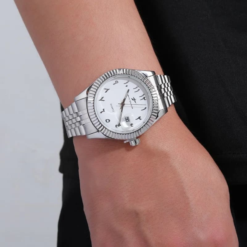 Nouveaux hommes Date montres haut de gamme de luxe calendrier décontracté en acier inoxydable affair
