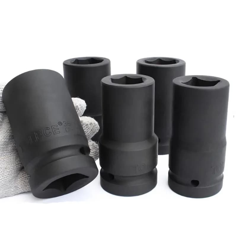 Douille à 6 points à impact profond, entraînement de 1 pouce, 17mm, 19mm, 21mm, 22mm, 24mm, 27mm, 30