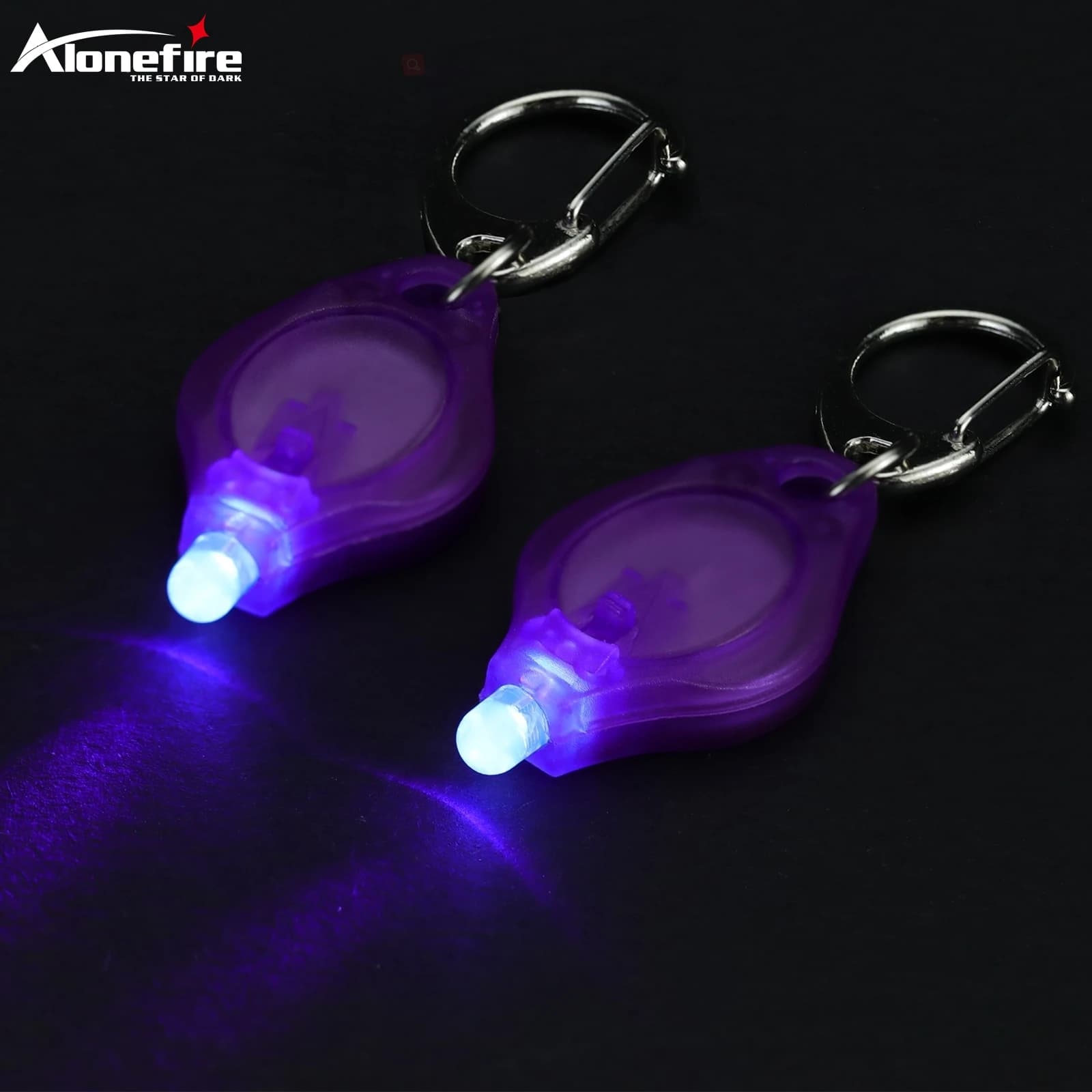 Porte-clés LED UV 365/395nm, Mini lumière Portable, minerai d'argent, taches d'animaux domestiques, 