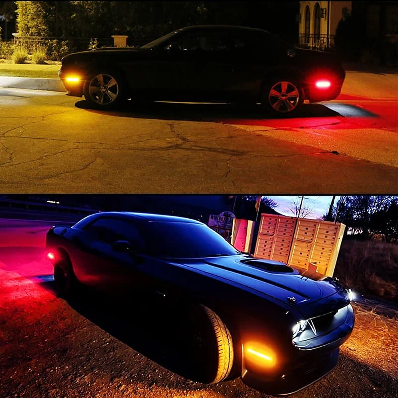 Lampe de voiture pour Dodge Challenger SRT Hellcat 2015 – 2022, 4 pièces, feux de position latéraux 