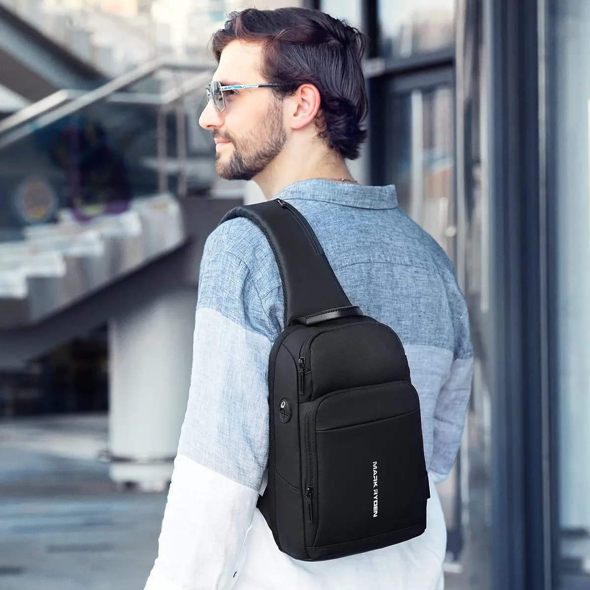Mark Ryden sac de voyage antivol étanche hommes sac à bandoulière adapté 9.7 pouces Ipad mode sac à 