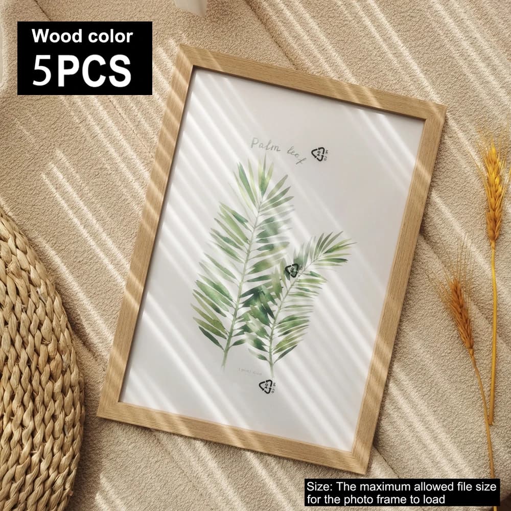 5 pièces cadres Photo en bois pour mur Photo 10X15 15X20 20X25 A4 cadre Photo support pour photos ce