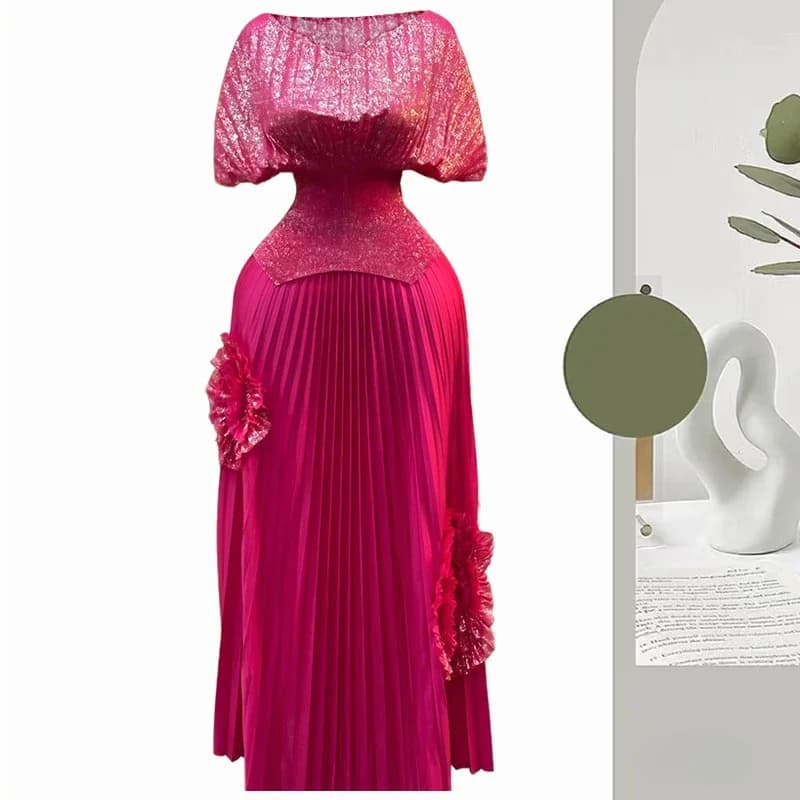 Miyake Style plissé grande taille costume pour femme estampage haut jupe plissée deux pièces mode ju