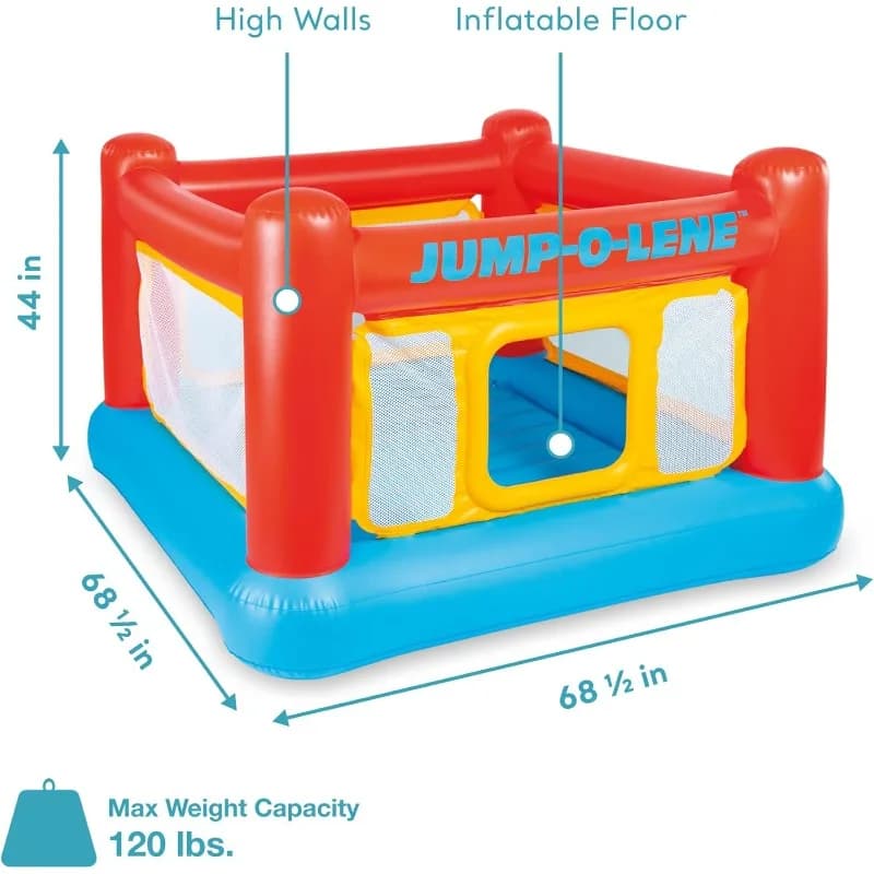 Maison gonflable de rebond de trampoline Jump-O-Lene avec porte et filet rampants-jeu gonflable gonf