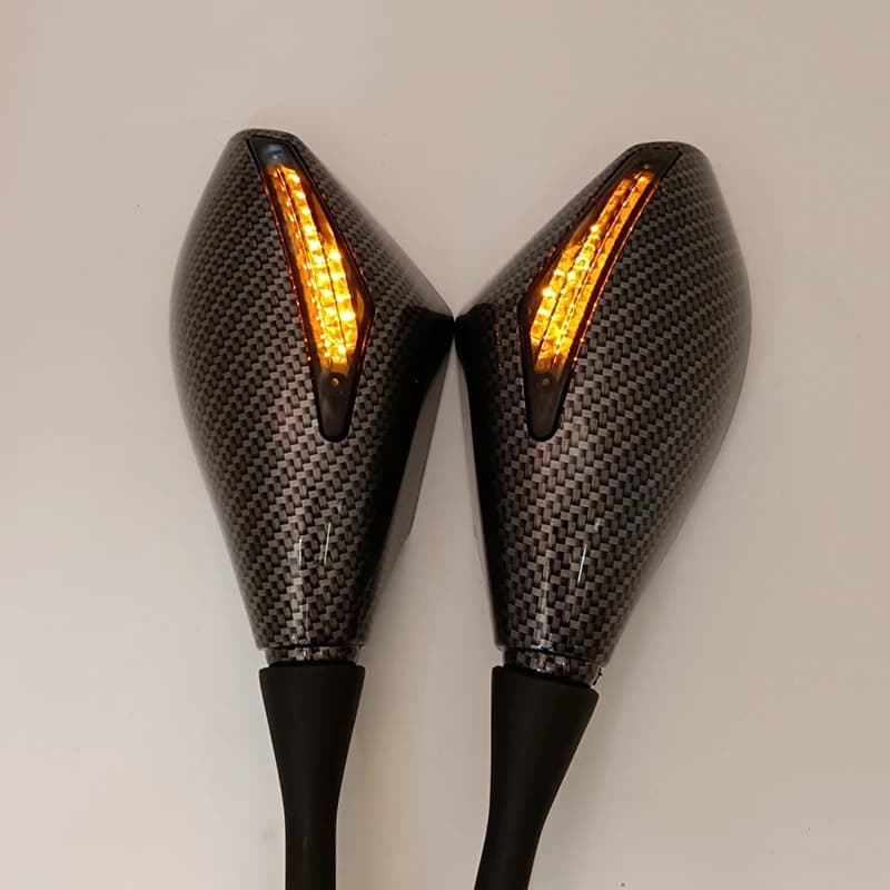 Rétroviseurs de clignotant intégrés pour moto, rétroviseur avec lumière Led, rétroviseur latéral uni