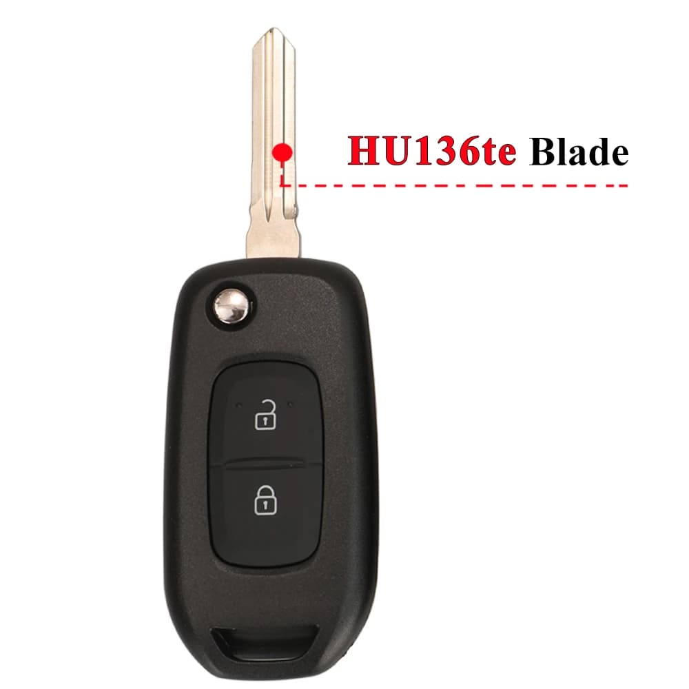 Jingyuqin-Coque de clé de voiture à distance rabattable à 2 boutons, étui pour Renault Dacia Logan 2
