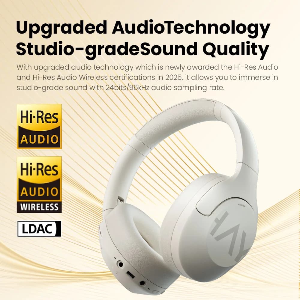 HAYLOU Écouteurs sans fil S30 Bluetooth 5.4 avec micro, suppression du bruit, ensembles de sauna, au