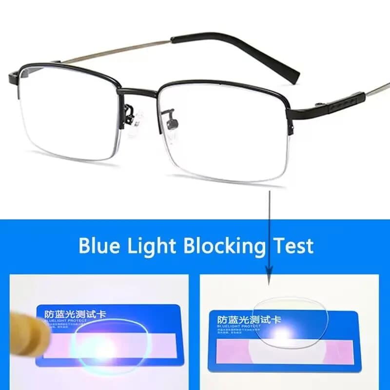 Lunettes de lecture photochromiques progressives en alliage de titane pour femmes et hommes, multi-f