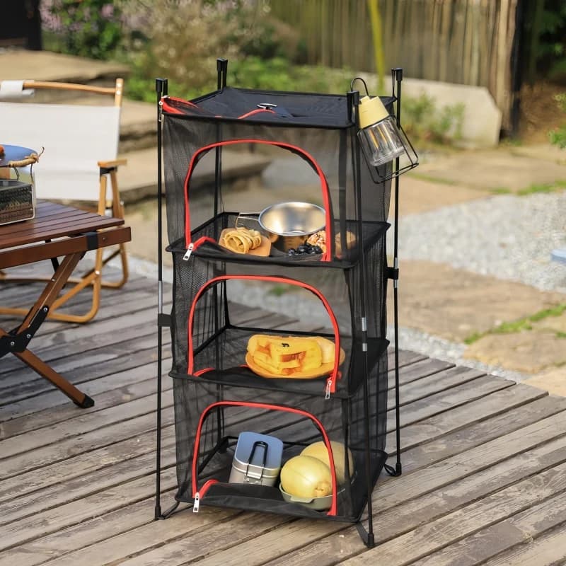 Filet de séchage pliable pour camping en plein air, bassin à bol ventilé, stockage de ustensiles de 