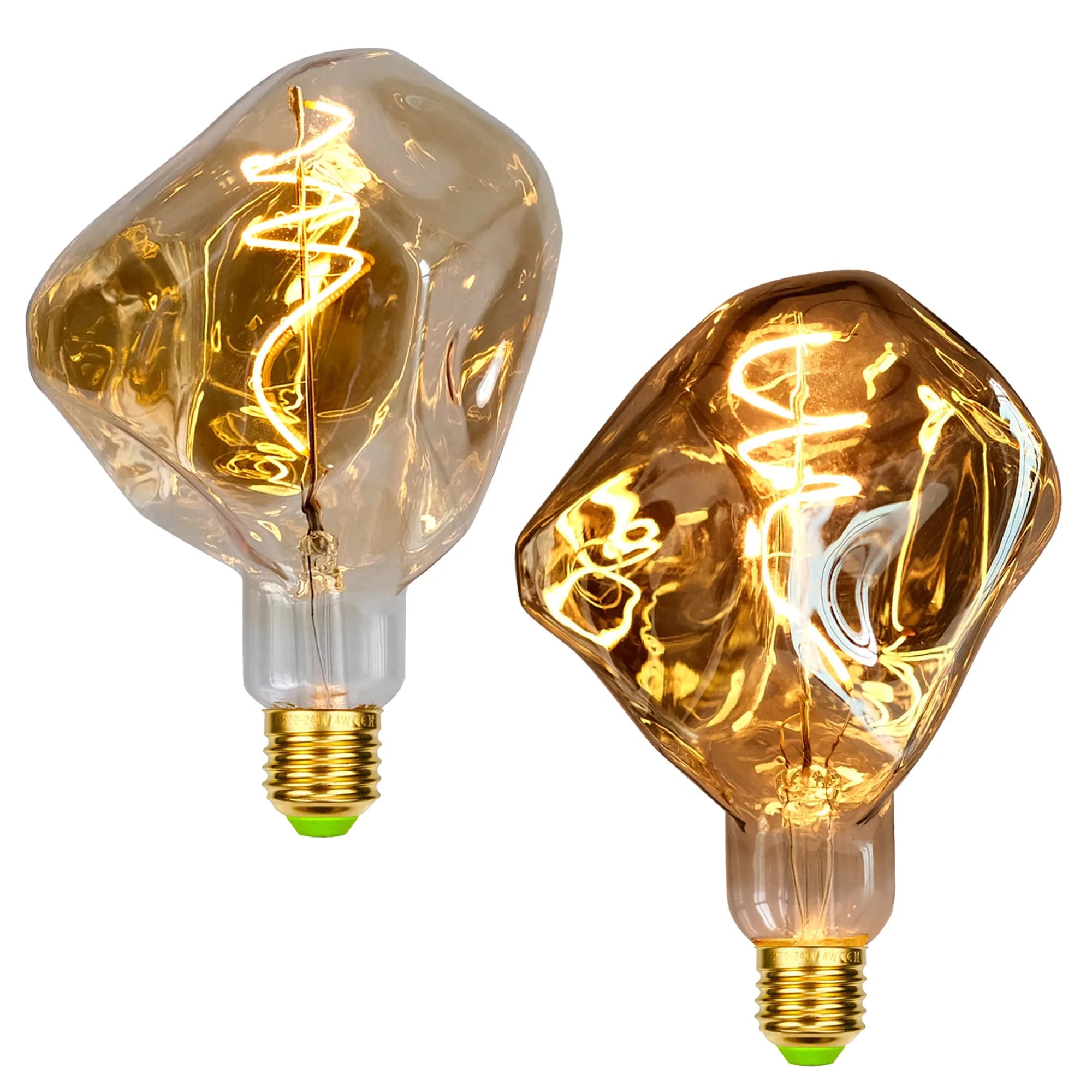 TIANFAN Edison ampoule Led grande pierre G125 4W Dimmable 220-240V E27 2000Kelvin ampoule décorative