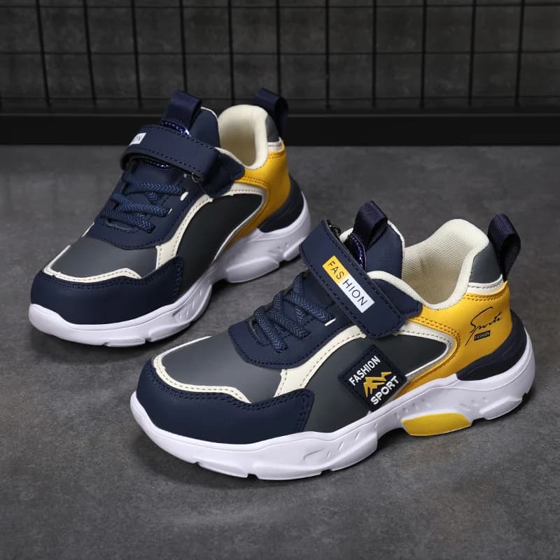Chaussures d'automne et d'hiver pour enfants, chaussures de sport pour garçons, surface en cuir, res