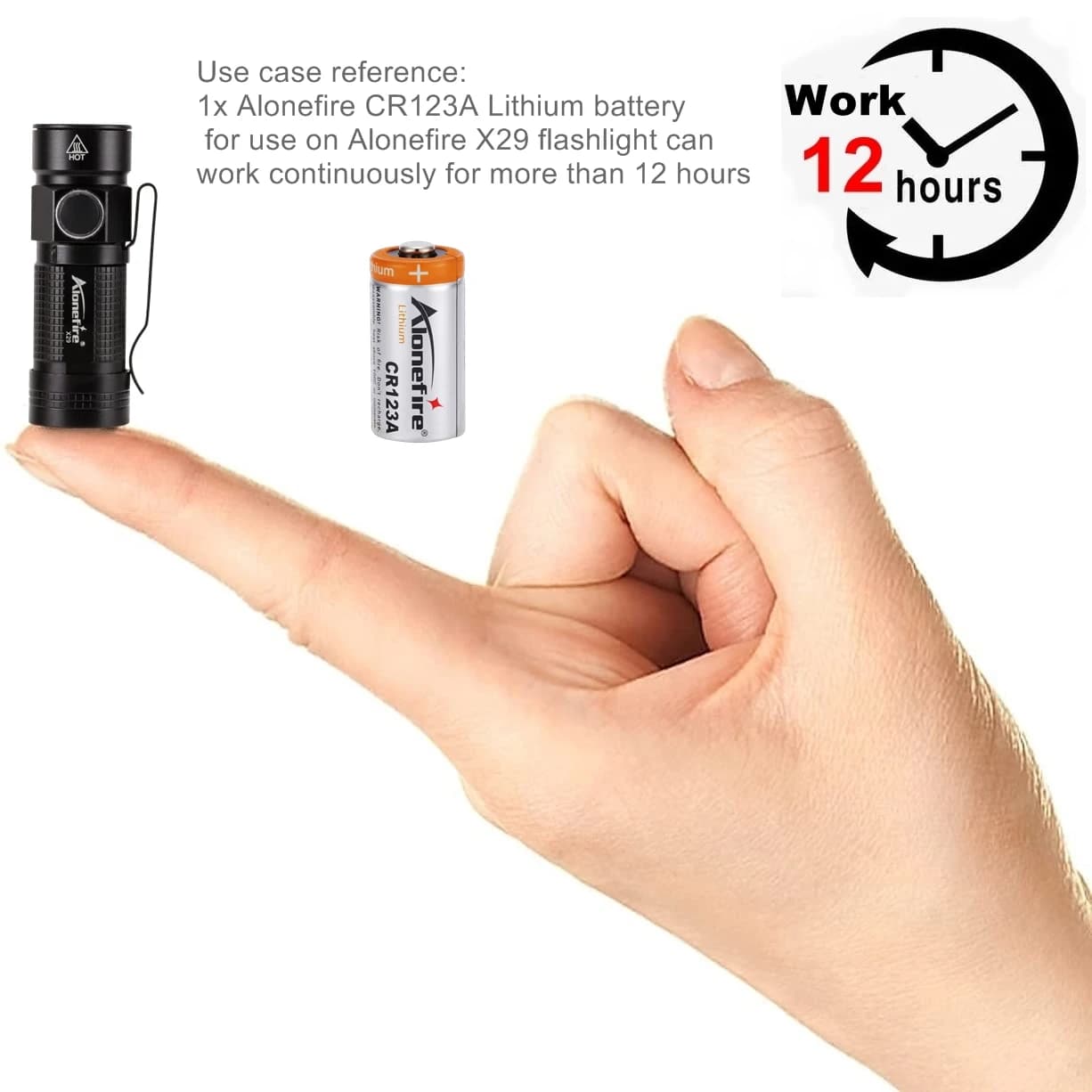 X29 LED Portable Mini lampe de poche LED 12 hr longue endurance pêche randonnée enfant dame sac à do