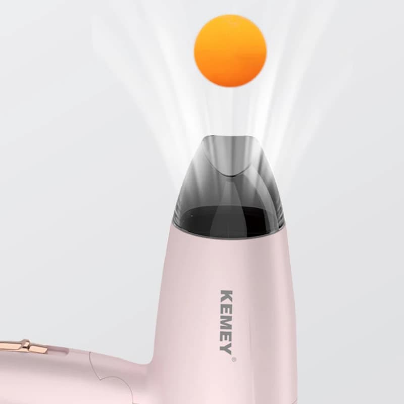 Kemei sèche-cheveux Compact pliable à poignée Portable souffleur à faible bruit sèche-cheveux vent c