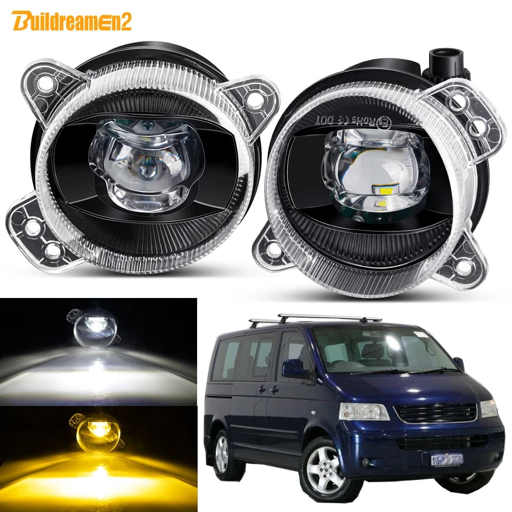 Ensemble de phare antibrouillard LED pour Volkswagen, pare-chocs avant de voiture, lentille Canbus, 