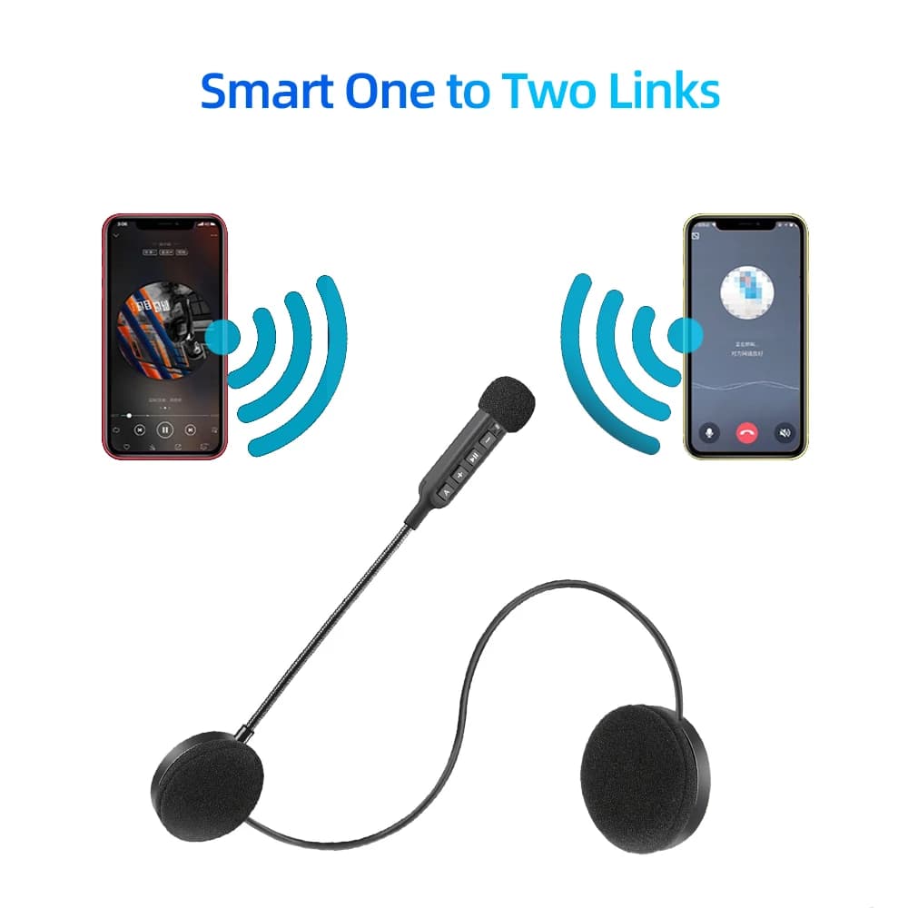 BT30S casque de moto casque Bluetooth 5.3 sans fil écouteur mains libres Kit d'appel stéréo pour cav