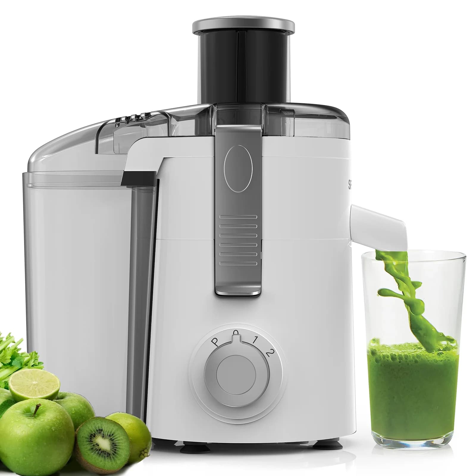 SiFENE-Machine à jus compacte, extracteur de jus centrifuge pour jus de fruits et légumes, 3 vitesse