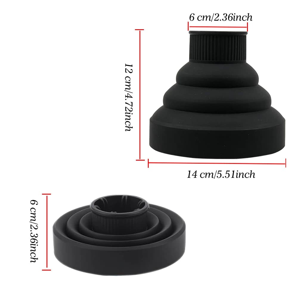 Diffuseur de cheveux pliable, accessoire pour sèche-cheveux, diffuseur Portable en Silicone pour che