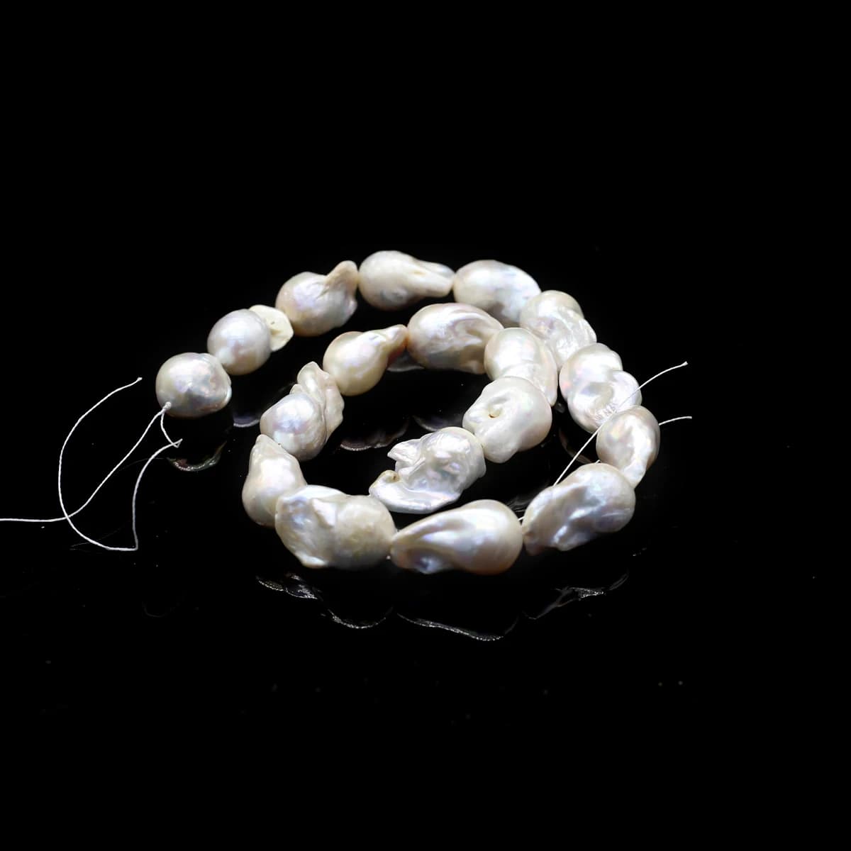 Perle d'Eau Douce Blanche Naturelle, de Forme Irrégulière Baroque, Accessoires pour Fabrication de B
