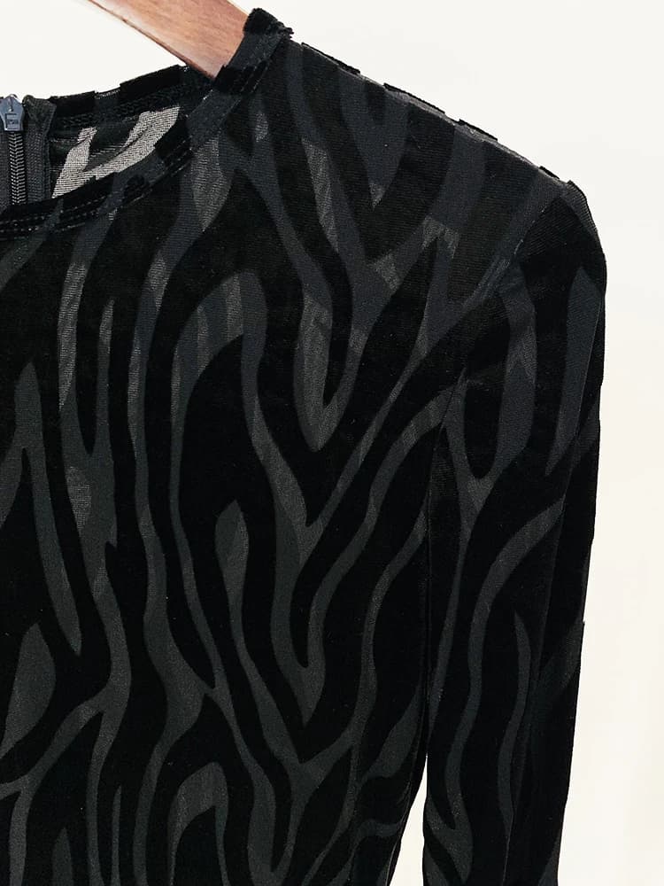 HIGH STREET Nouveauté 2026 Ensemble de costume de créateur pour femme, en velours gaufré à effet tra
