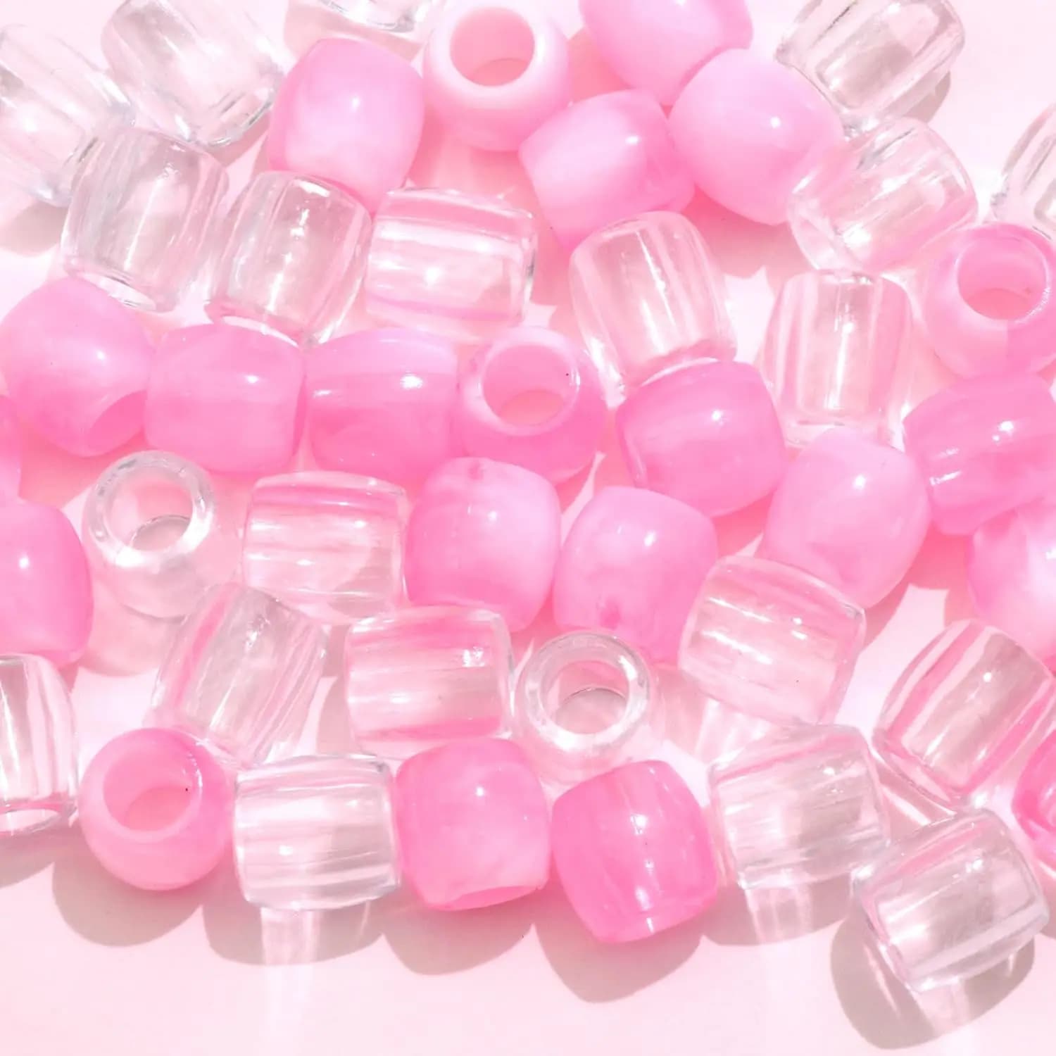 Perles de cheveux Dreadlock de couleur jaune, Rose et Rose rouge, accessoires de tresses mignons ave