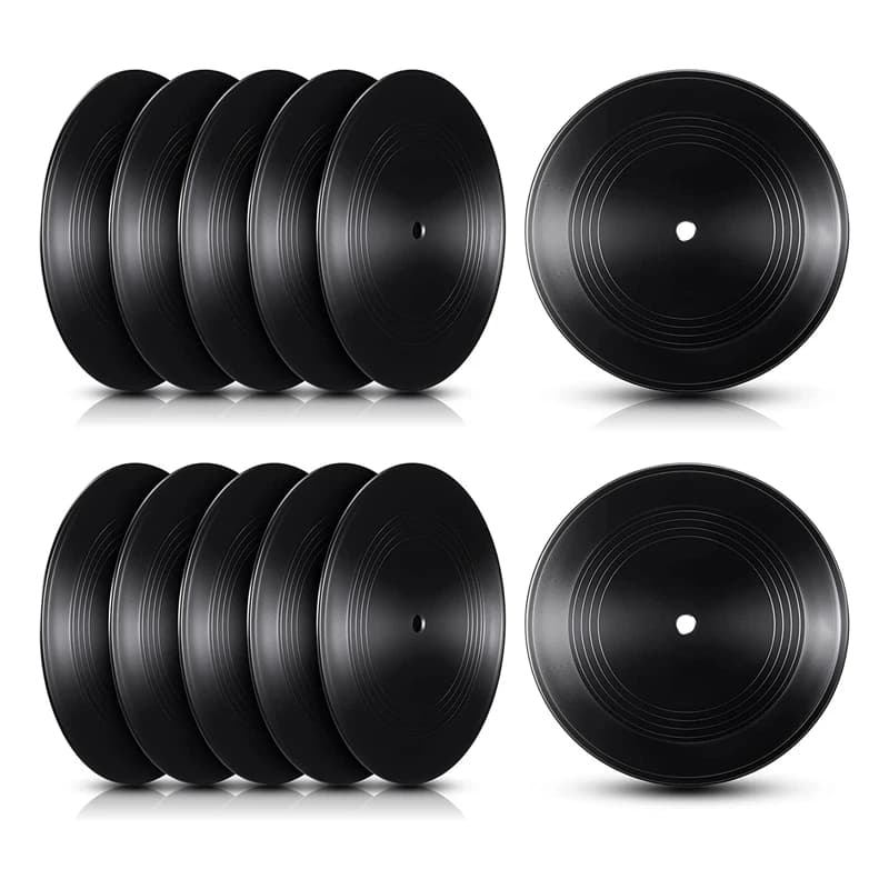 /05/2019 vinyles vierges pour décoration de chambre, décor mural CD, faux disques noirs, 7 pouces, 1