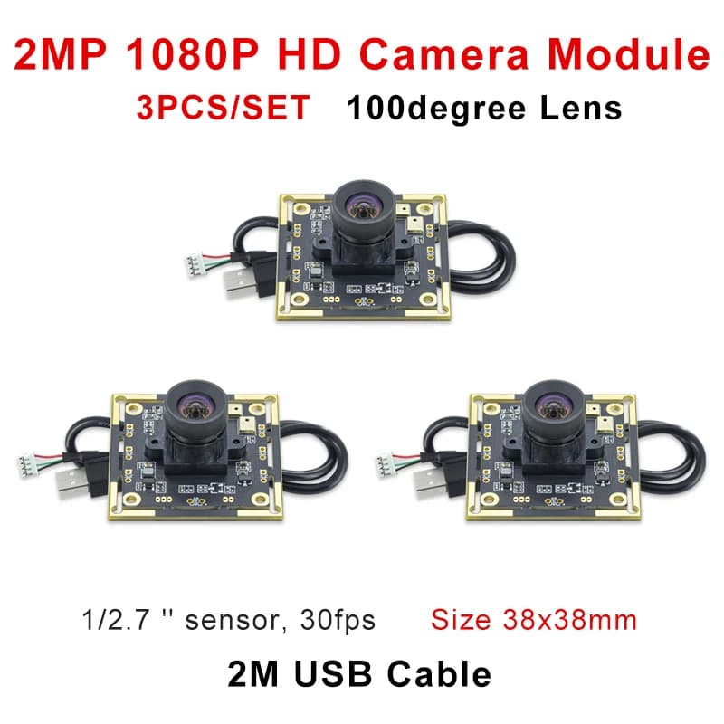 Module de caméra USB HBVCAM OV2710 100 degrés 2MP pour système de notation AutoDarts IO - Module de 