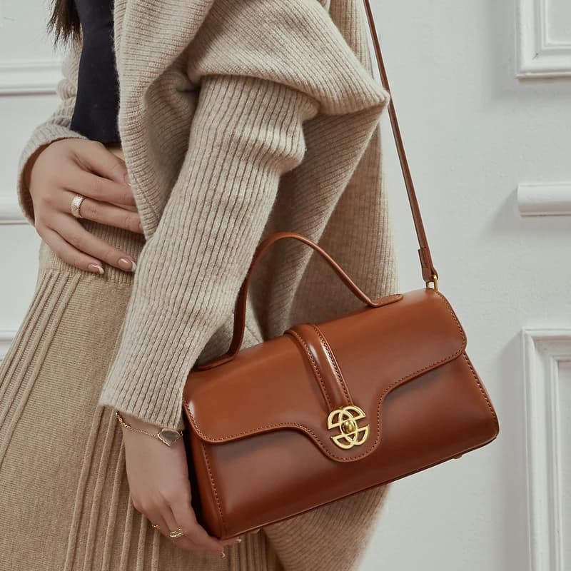 Sac à main de luxe en cuir de vache fendu pour femmes, sac à bandoulière carré de bonne qualité, nou