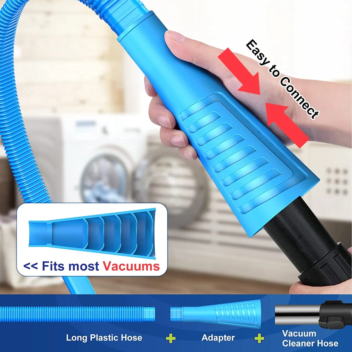Accessoire de nettoyage de ventilation de sèche-linge, fixation de tuyau d'aspiration, brosse de tuy