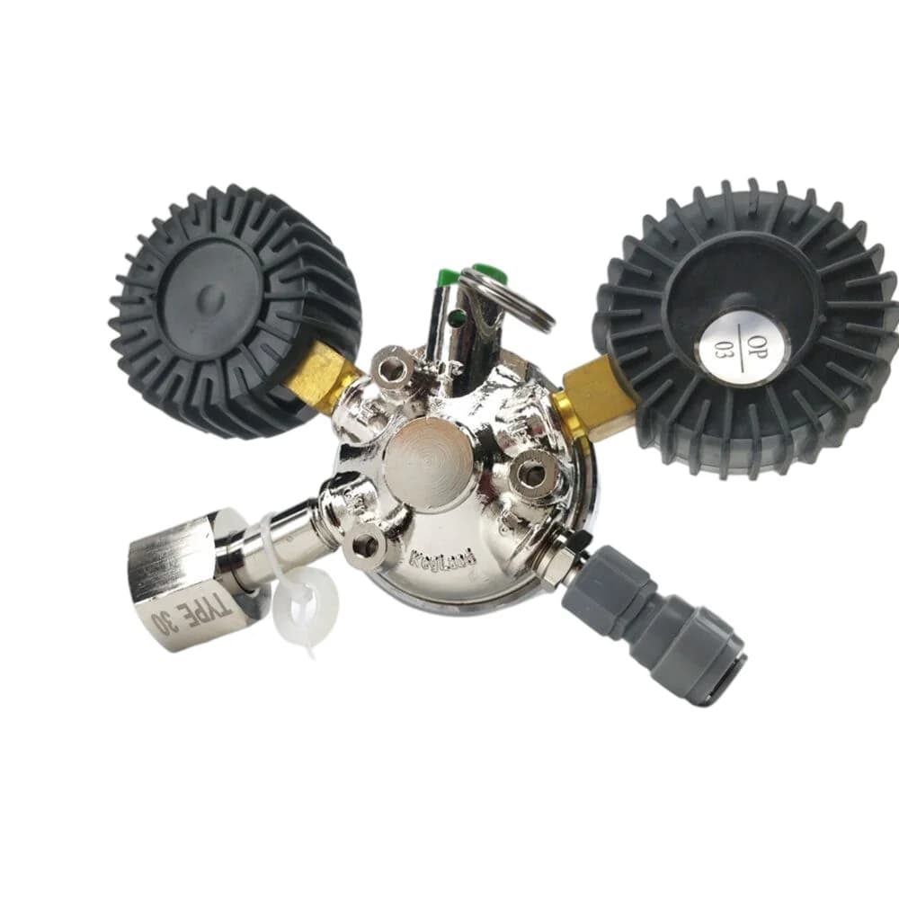 KegLand Régulateur de gaz CO2 MK4 double jauge multi-gaz - TYPE 30 W21.8 fil bière brassage à domici