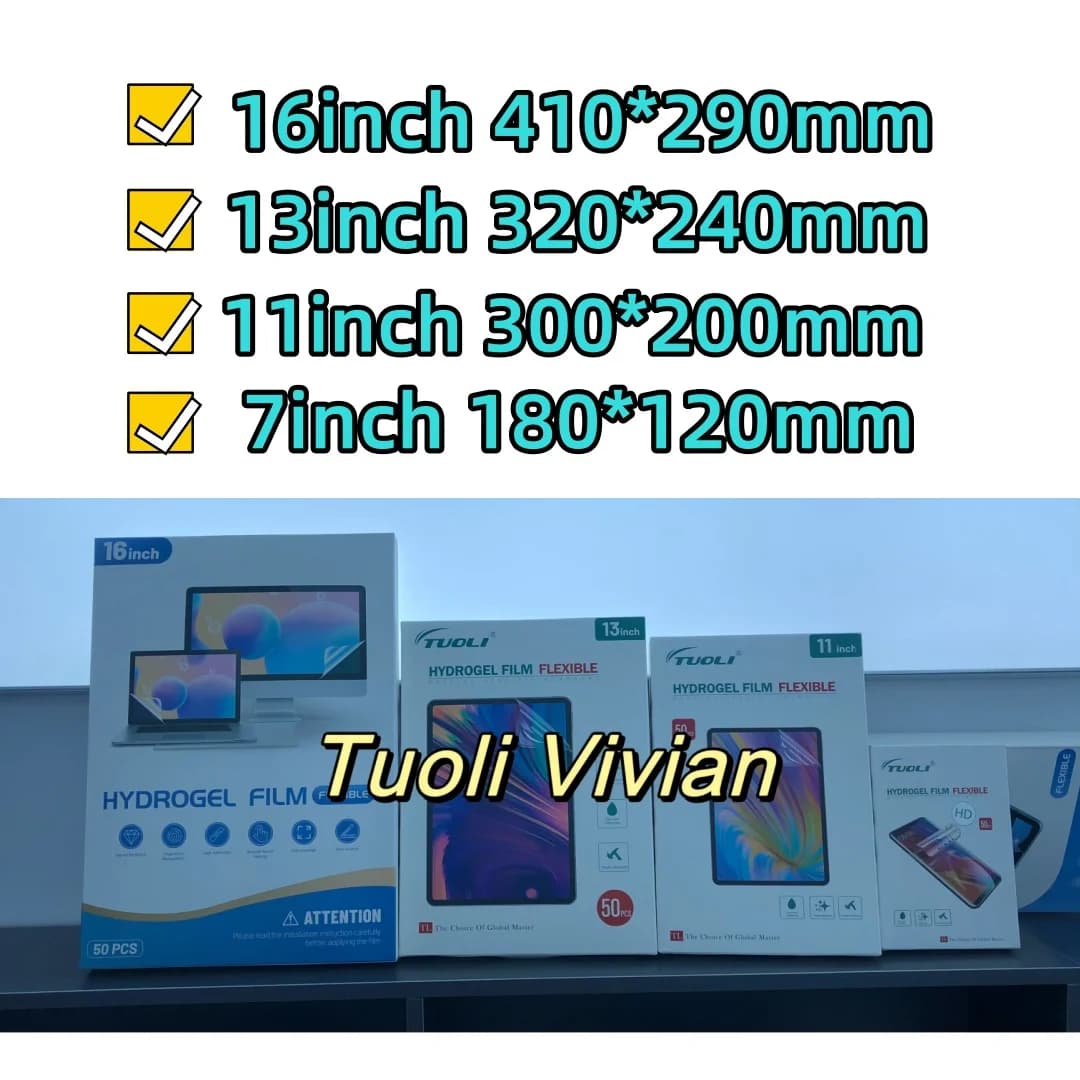 TUOLI 10 pièces tablettes universelles Film Hydrogel films protecteur d'écran pour iPad Air 11 pouce