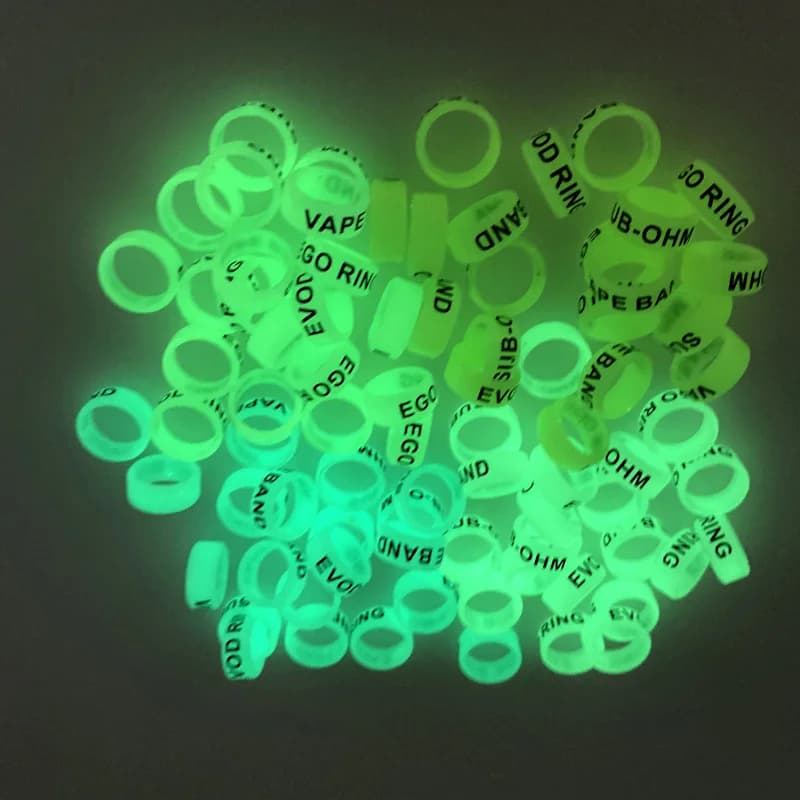 Anneau décoratif antidérapant en silicone fluorescent, cercle lumineux de 22MM, évolutif, Compatible