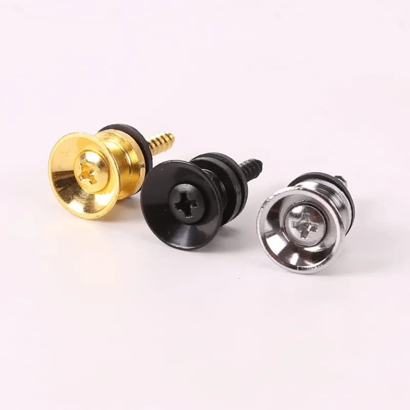 Bouton de fixation de sangle de guitare en métal, 2 pièces, goupille de fixation avec vis de fixatio