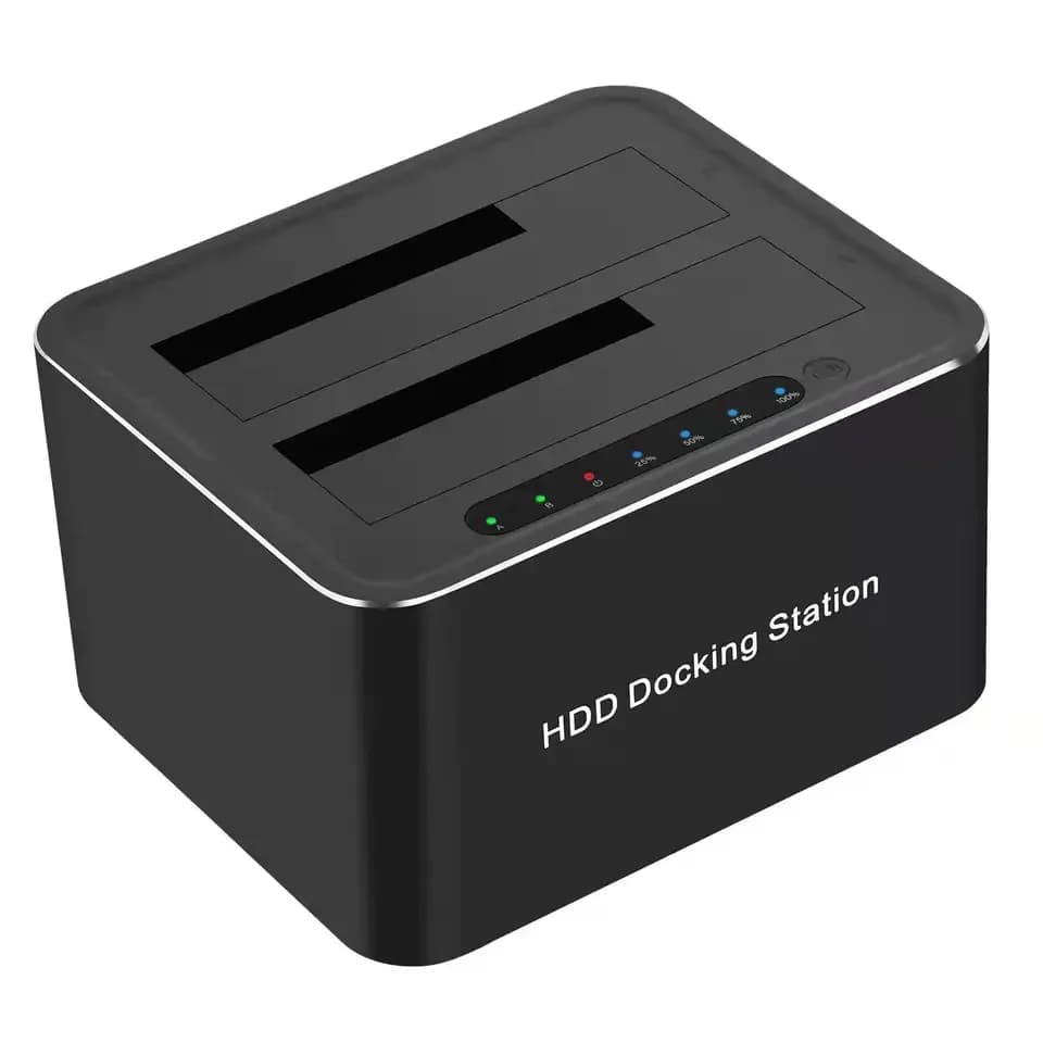 Station d'accueil pour disque dur USB 3.0 vers double SATA pour clone de disque dur SSD de 2,5/3,5 p
